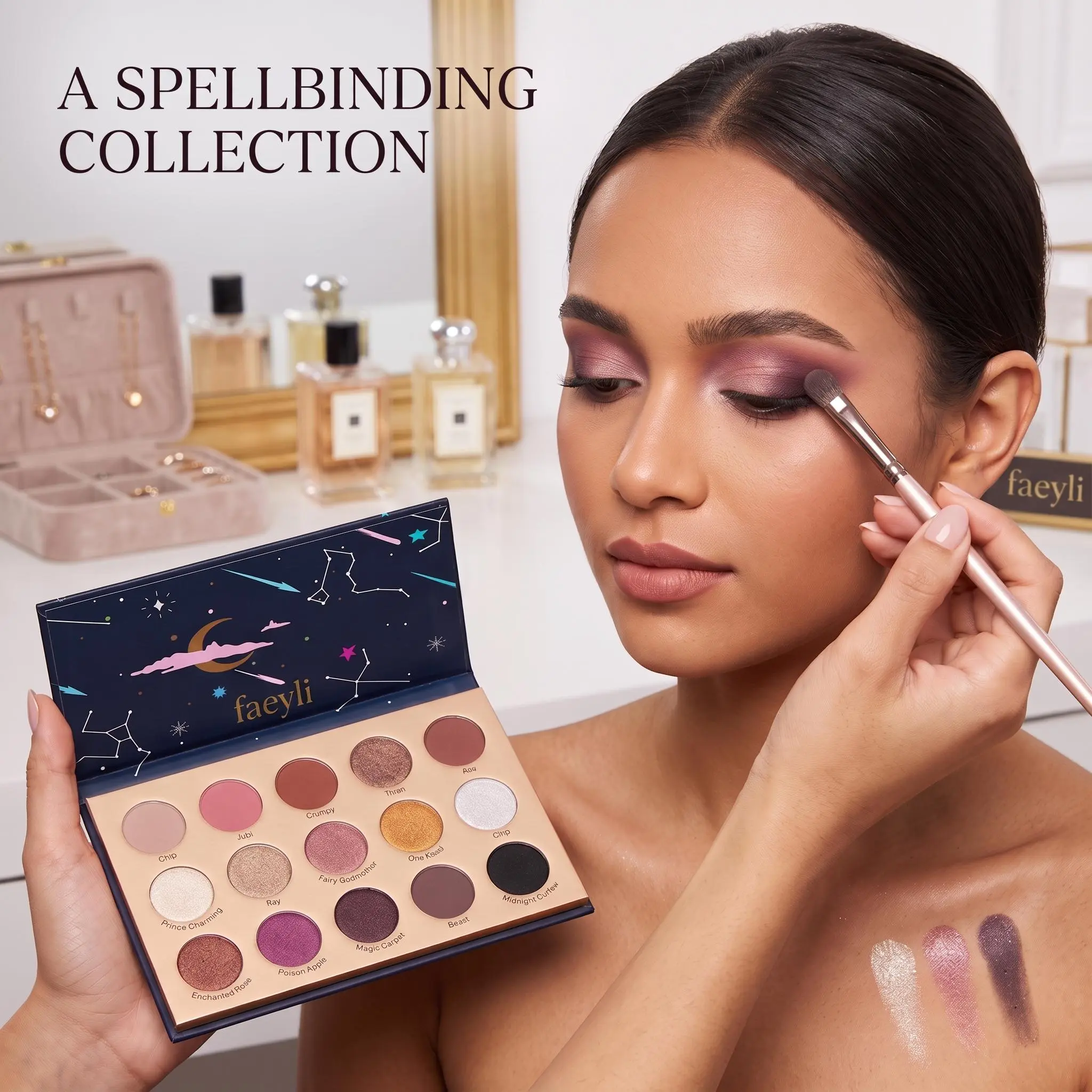 Starry Sky Eyeshadow Palette Matte Shimmer Glitter High Pigment Long Lasting Earth Tone Eye Shadow Makeup Palette pansexual flag