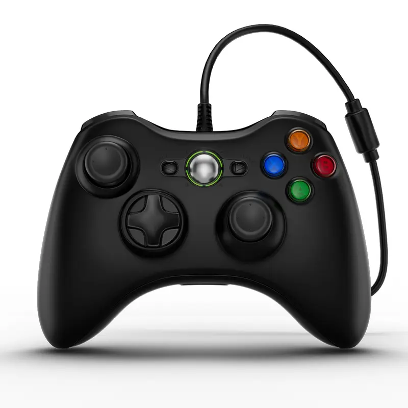 Wired Controller For Xbox 360/PC Windows, 5.9ft Cord, USB connection, Enhanced chip, Upgraded Joystick, Double Vibration, Gamepad, Console, Black