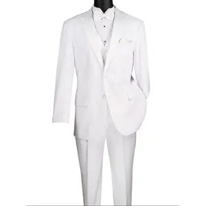 Tempel Collection: White 4-Piece Regular Fit Tuxedo with Vest and Bow Tie