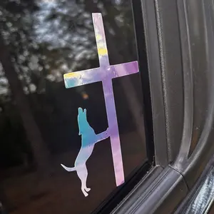 Hound at the cross decal