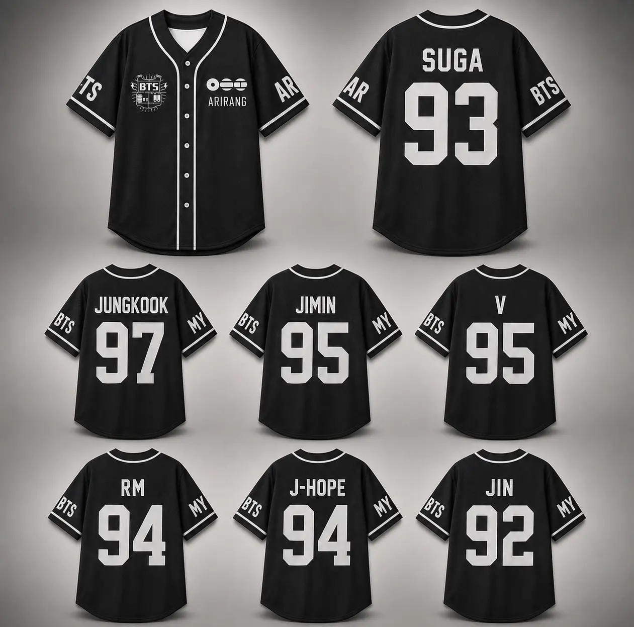 World Tour 2026 Baseball Jersey, Black Oversized Button Up Shirt, Kpop Inspired Concert Fan Jersey, Unisex Streetwear Gift