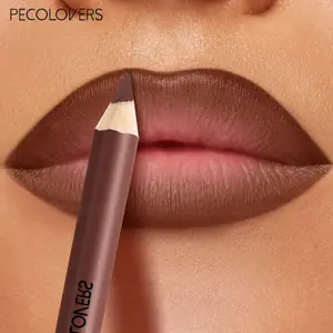 1PC/12pcs Waterproof Lip Liner Pencils Long-lasting Matte, Brown, Purple, Pink Series Lipstick Lip Liner Women'S Lip Cosmetics