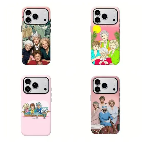 Vintage The Golden Girls Squad Goals Smartphone Case - Handheld Cellphone Protection with Resistance, Compatible for iPhone 11-17 Pro Max, for Samsung S22-S25 Ultra, Fan Gift Phone Accessory