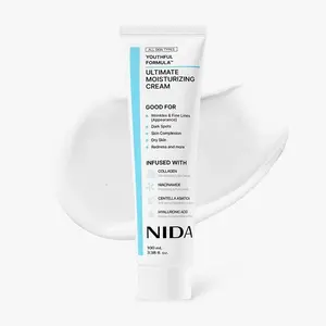 NIDA Youthful Formula Ultimate Moisturizing Cream | Centella Asiatica, Niacinamide, Hyaluronic Acid, Collagen | Wrinkles, Fine Lines, Dark Spots, Dry Skin, Redness | 3.38 fl. oz., 100ml