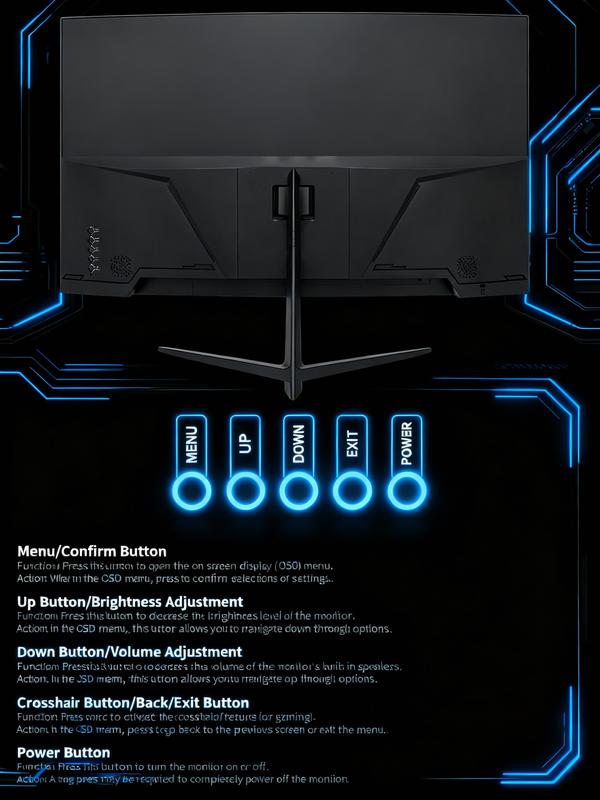 New 180Hz Curved Gaming Monitor for PS5, Xbox & PC  1ms FHD IPS Display | Ultra Smooth FPS, Low Motion Blur, FreeSync