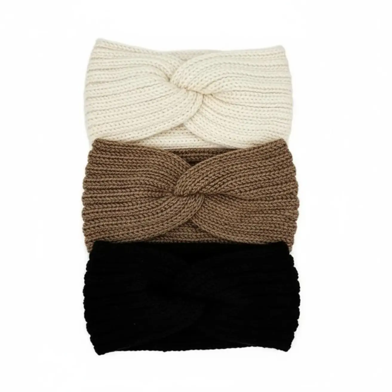 3PCS Huachi Winter Headbands for Women Ear Warmers, Warm Headbands for Women Winter Accessories, Cold Weather Headband Chunky Knit Head Bands Ear Warmers