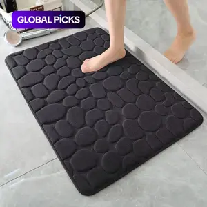 Bathroom Floor Mat, 1/2 Counts Soft Highly Absorbent Bathroom Mat Thick Bath Mat, Door Carpet Suitable for Bedroom Balcony Living Room Home Decoration Summer Gifts, Water Absorbent Mat #GLOBAL PICKS