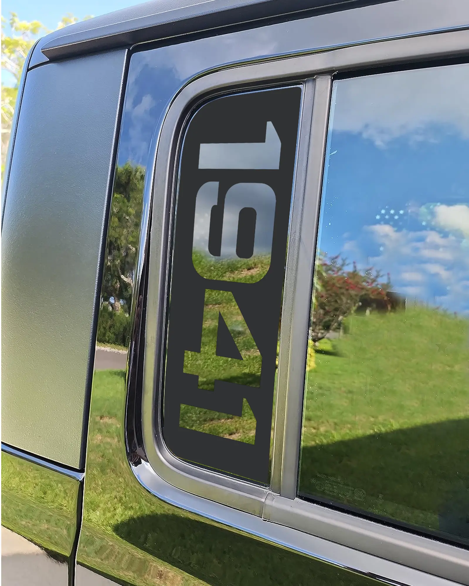 2-Pcs 1941 Graphics Matte Self-Adhesive Vinyl Wrap Stickers - Water Resistant, Fading Resistant Sticker Deco for Car Windows, Car Vehicle Decoration Compatible with Jeep Gladiator Wrangler JL/JT Series 2018+