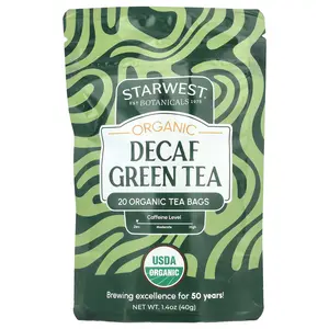 Starwest Botanicals Organic Decaf Green Tea, 20 Tea Bags, 1.4 oz (40 g)