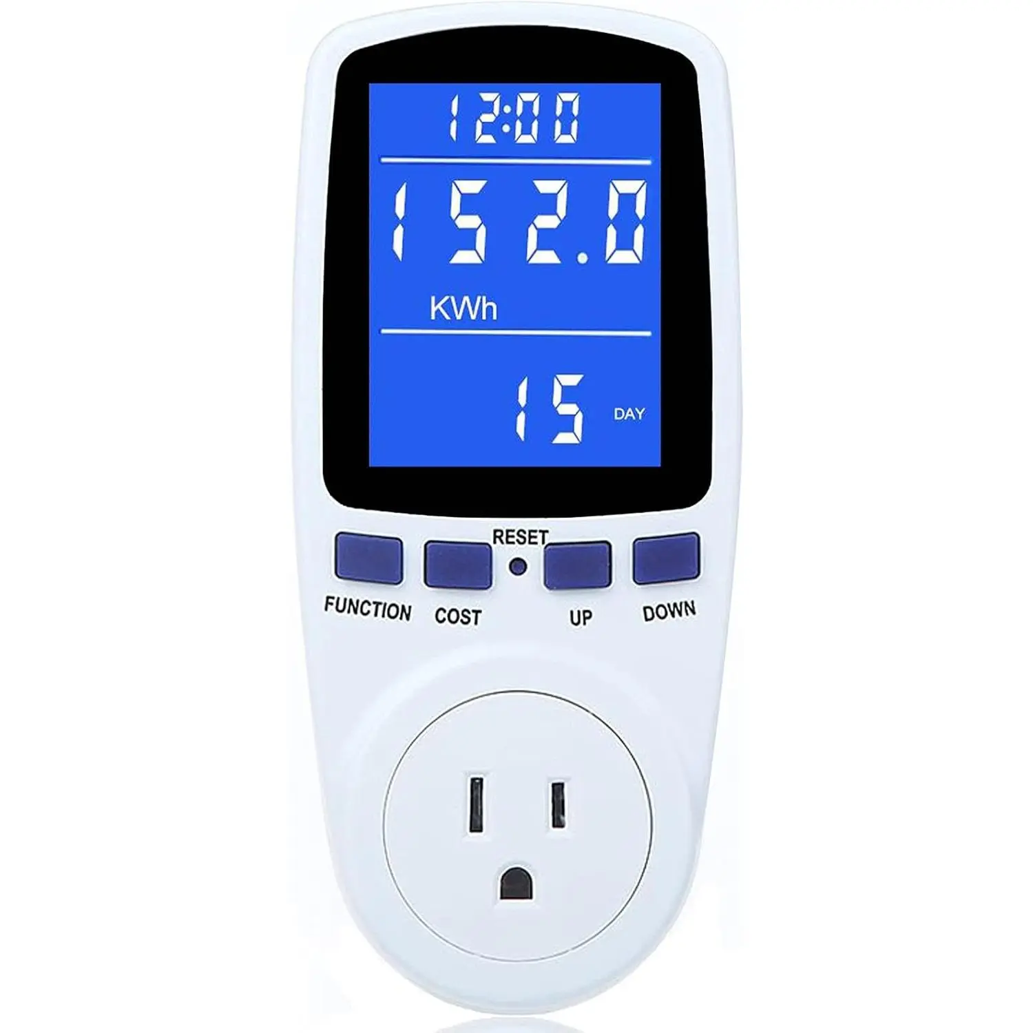 Upgraded Watt Power Meter Plug Home Electrical Usage Monitor Consumption, Energy Voltage Amps Kill Tester with Backlight, Overload Protection, 7 Modes Display