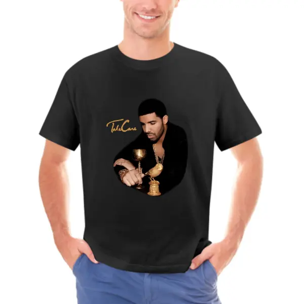 Drake Take Care Album Graphic T-Shirt Unisex Plus Size M-5XL Bootleg Style Short Sleeve Tee Gift for Fans