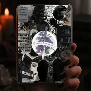 Violent Little Thing Violet Flowers And Daggers Kindle GRIP, Aesthetic Magnetic Phone Holder, Kindle Accessories sticky Baby mount Library Card Flower-Shaped Multi-Functional Stand Universal Car Spooky Bat Magsafe Double-Sided Octo Adjustable Portable