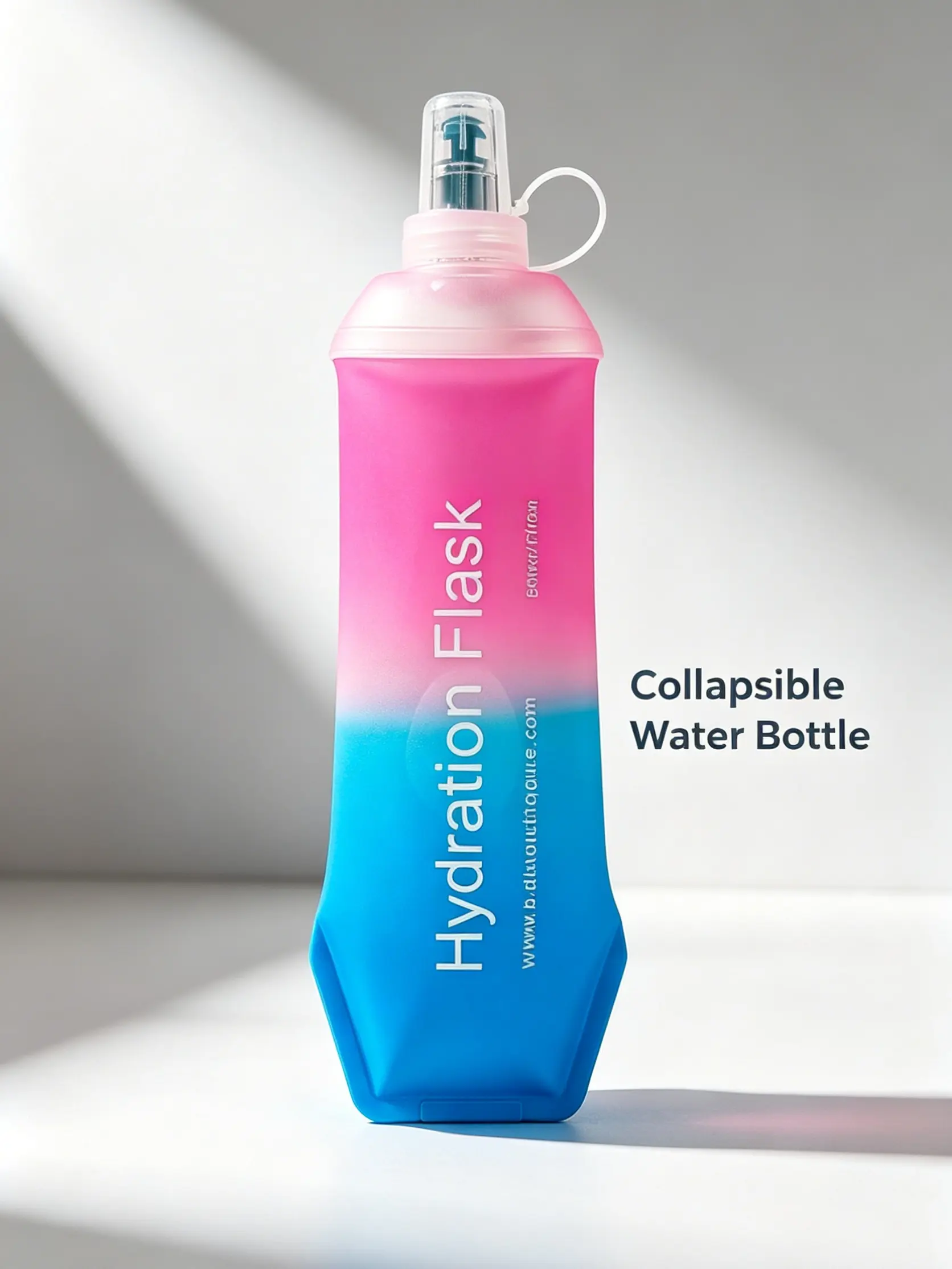 Foldable Running Hydration Flask, Soft Collapsible Water Bottle for Hydration Pack Cycling Marathon Running Hiking