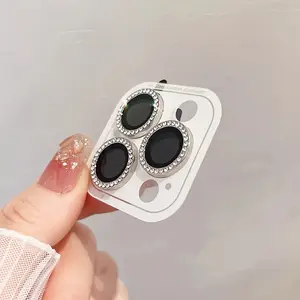 Diamond-Embedded Crystal Lens Protector Compatible with iPhone 17 Pro Max/17 Air/16 Plus/16 Pro/16 Pro Max/15/14/13 Pro Max/14 Plus Scratch-Resistant, Wear-Resistant, Stylish Lens Protector