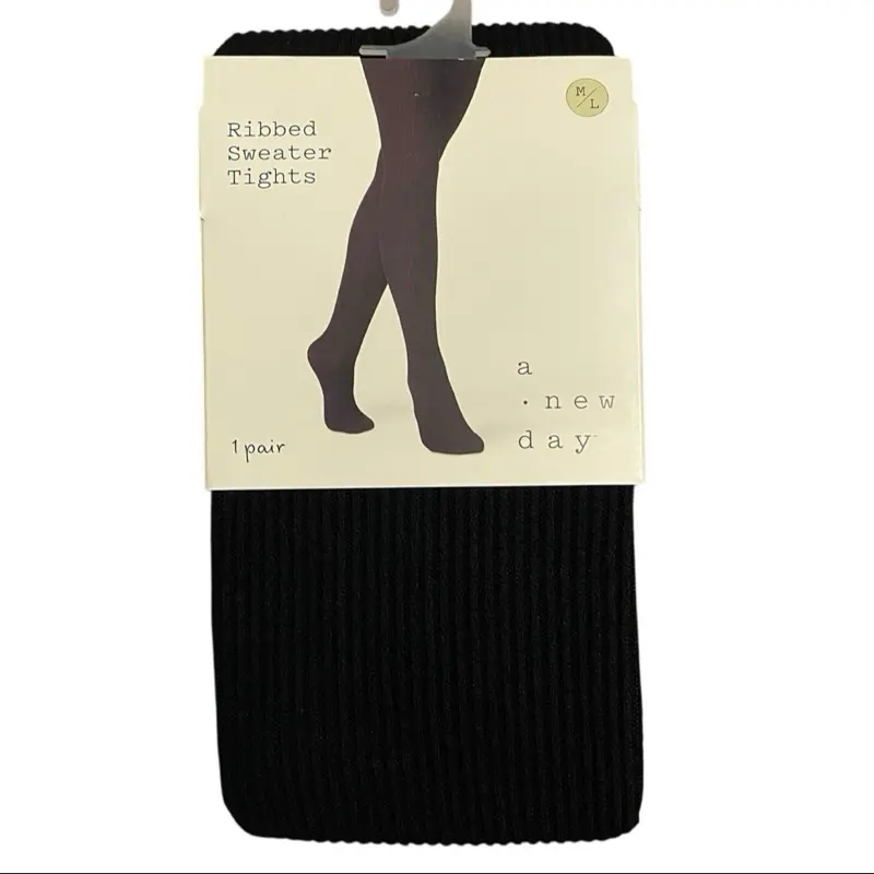 A New Day M/L Ribbed Sweater Tights