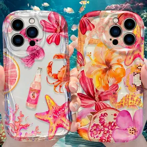 Underwater world wave phone case, silicone shockproof protective cover, suitable for iPhone 17, 16, 15, 14, 13, 12, 11, X, XS, XSMAX, a holiday gift for friends, family, and yourself