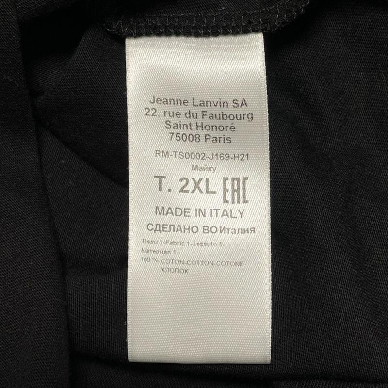 Lanvin X A Ma Manniere Embroidered Short Sleeve Tee Shirt Black