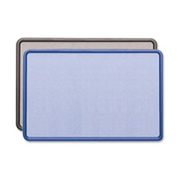 Gray-Graphite Fabric-Covered Horizontal Bulletin Board (48in x 36in), Wall-Mount Office Presentation Supplies with Self-Healing Surface, Easy-to-Use Mounting System, Bulletin Board Borders, Will Not Fade or Crumble for Years of Use, Wall Mount Horizontal