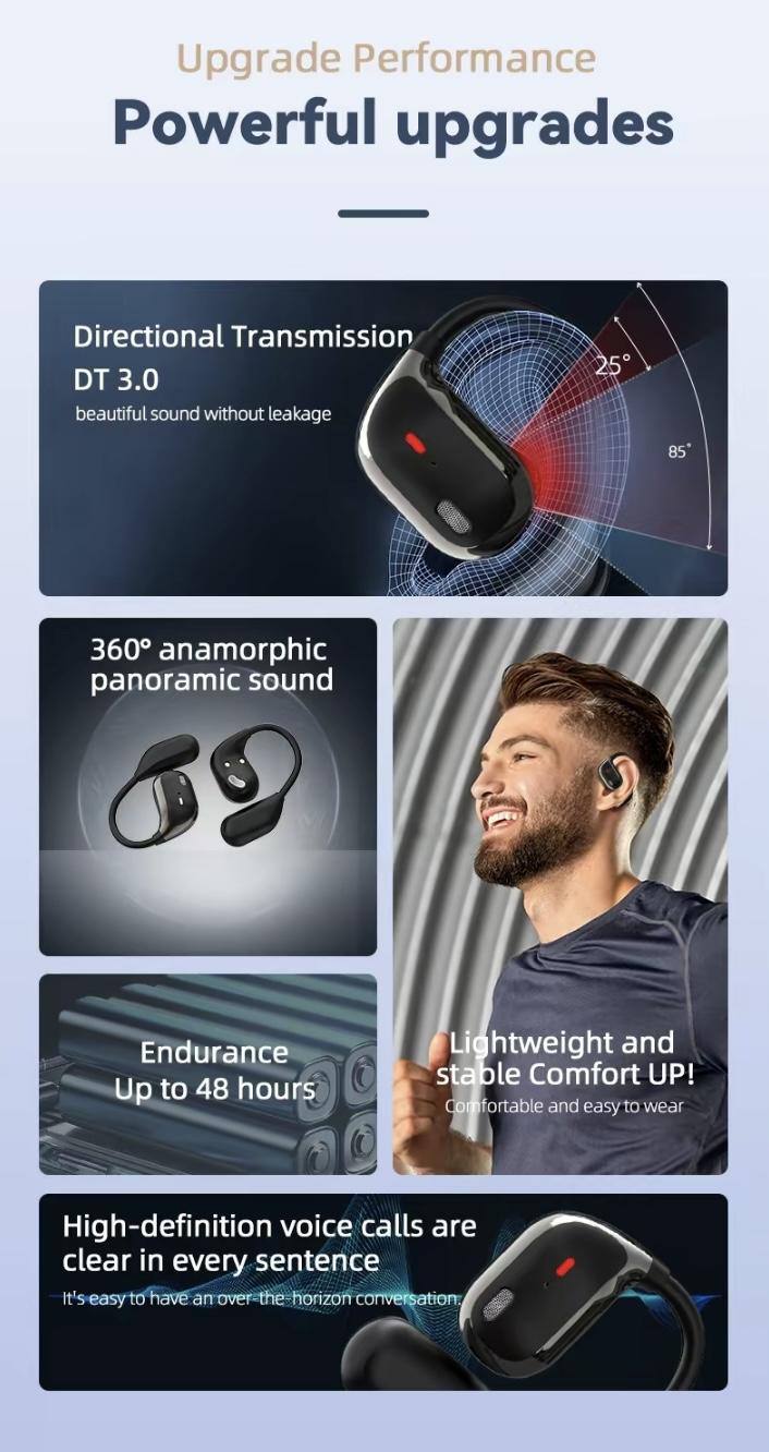 JM15 waterproof gaming headset, open super endurance, 2024 new best-selling high-quality HIFI headset Audio Headphone , sweat proof
