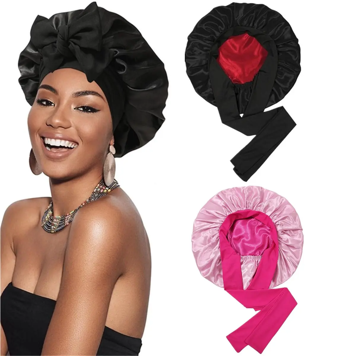 2PCS(1PC Black+red & 1PC Rose Red + Skin Powder)