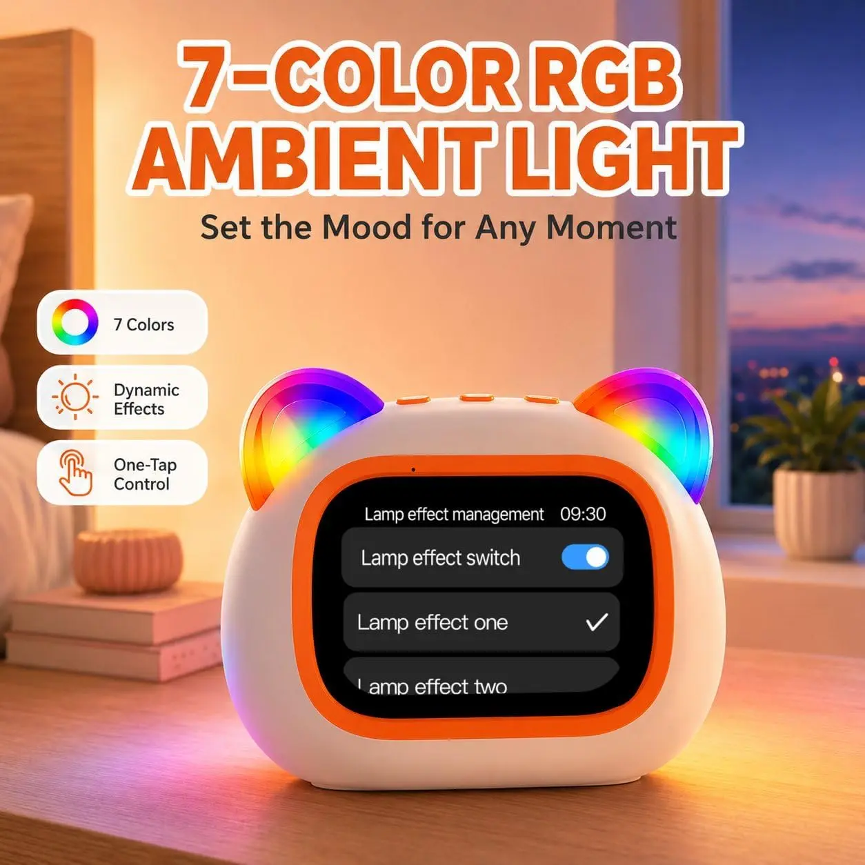 Multi-functional Digital Alarm Clock Speaker, Smart Voice Assistant & Weather Show, Stylish Bedroom Desk Audio Clock, Ideal Holiday Gift for Home Office