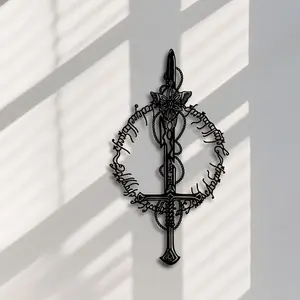 Mysterious Lord of The Rings Metal Wall Art, Vintage Wall Art, Creative Artistic Iron Art Decoration, Wall Decor for Home Living Room Bedroom, Home Decor, Ornaments, Poster