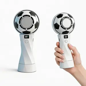 Portable Soccer Fan 5000mAh Handheld Fan with LED Power Display | 6 Speeds & 180° Foldable Personal Fan | Perfect Football Gift & Summer Must-Have!