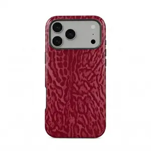 Cherry Coded Leopard Phone Case, Burgundy Red Leopard Print Phone Case, Tonal Red Cheetah Print Phone Case, Dark Feminine Leopard Aesthetic Cover for Iphone 17 Promax