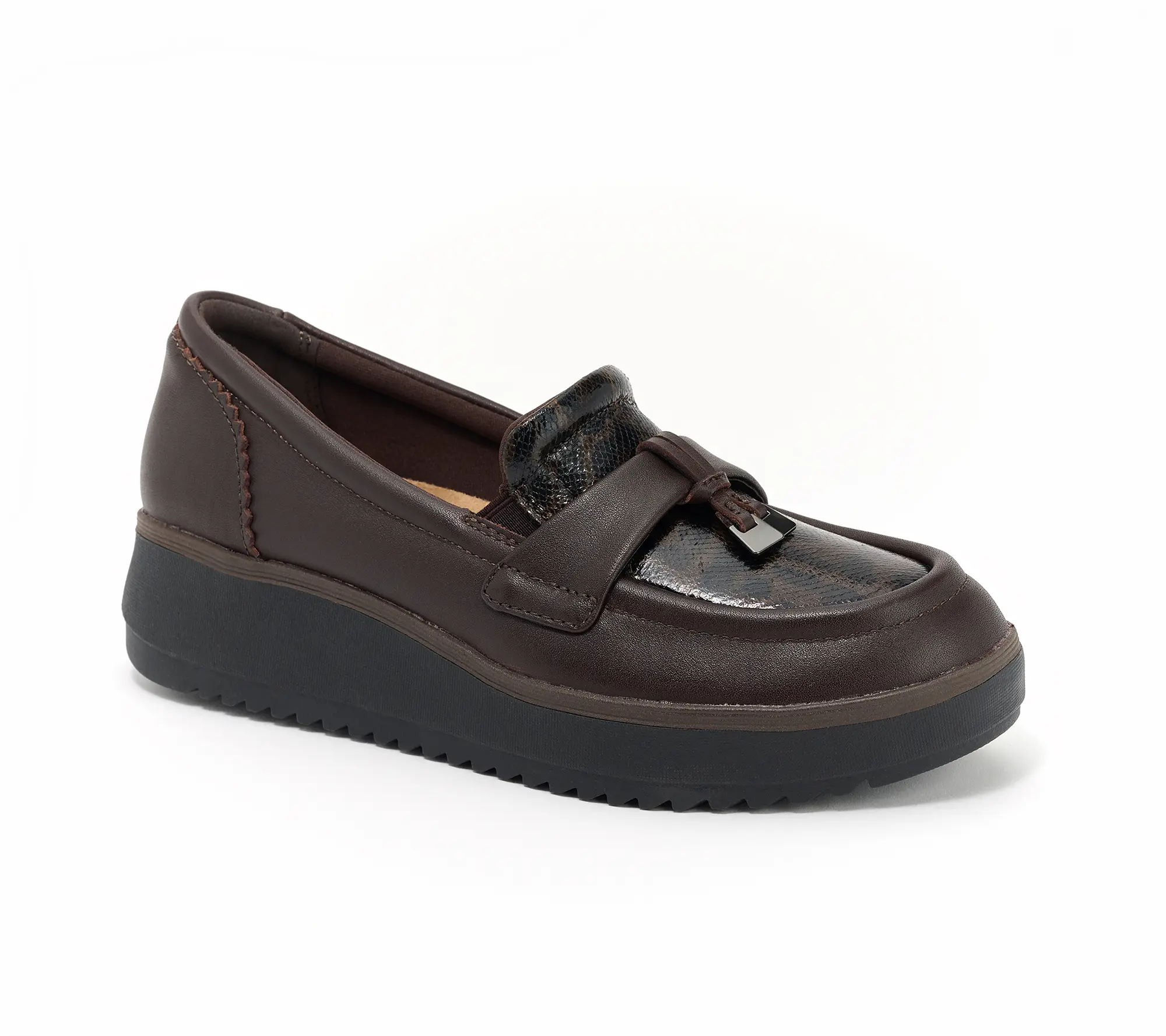 Clarks Collection Synthetic or Leather Loafers -Zylah Bella Clarks Collection Synthetic or Leather Loafers -Zylah Bella