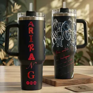 Vintage 90s Kpop Tumbler 20oz/40oz, First Time Hooligan Design, Retro Kpop Music Insulated Cup, Comfort Style Travel Mug with Handle & Straw