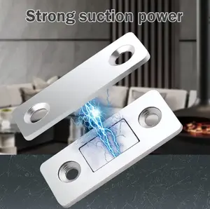Magnetic Cabinet Locks - Invisible No-Drill Latches with Strong Suction Power & Adhesive - Easy Install for Secure Home & Office Storage