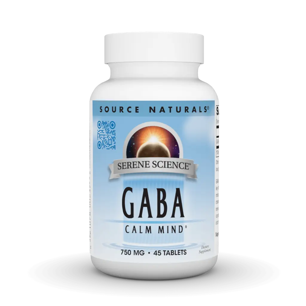 Serene Science® GABA Supplement - 750 MG - Stress and Relaxation Supplement by Source Naturals