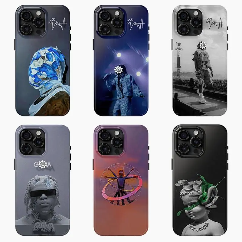 Shockproof Polycarbonate Cellphone Casing - 6-Style Wun World Tour 2025 Cover with Screen Protector for iPhone 17,16 Plus,15,14,13,12,11 Pro Max/Plus, Mobile Phone Protection Accessories