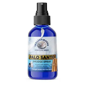 Palo Santo Spray Quartz & Obsidian-Infused | Smudge in Spray for Smudging, Clearing, and Protection - Handmade in USA  Gift Long-lasting Freshener