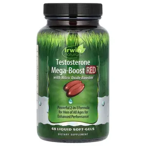 Irwin Naturals Testosterone Mega-Boost RED, 68 Liquid Soft-Gels