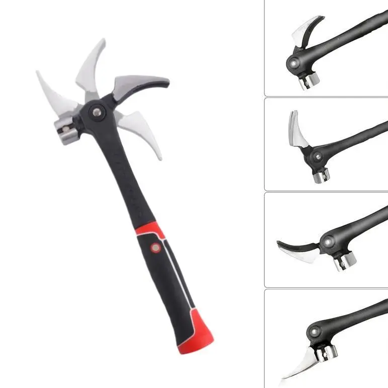 GJANSH 16oz Claw Hammer with Magnetic Nail Starter,Indexing Rip Claw,Forged Steel Head,Shock-Absorbing TPR Grip,Heavy Duty Framing & DIY Tool toolupgrade
