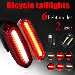 Dazone LED Bicycle Tail Light USB Rechargeable Bike Rear Warning Light 6 Modes COB High Brightness IPX6 Waterproof