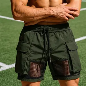 INCERUN Men’s Summer Cargo Shorts - Adjustable, Loose-Fitted, Pocketed, Technical, Breathable, Comfortable, Elastic Waistband - Suitable for Outdoor Sports, Daily Wear, Adjustable Men's Shorts, Loose-Fitted Men's Shorts