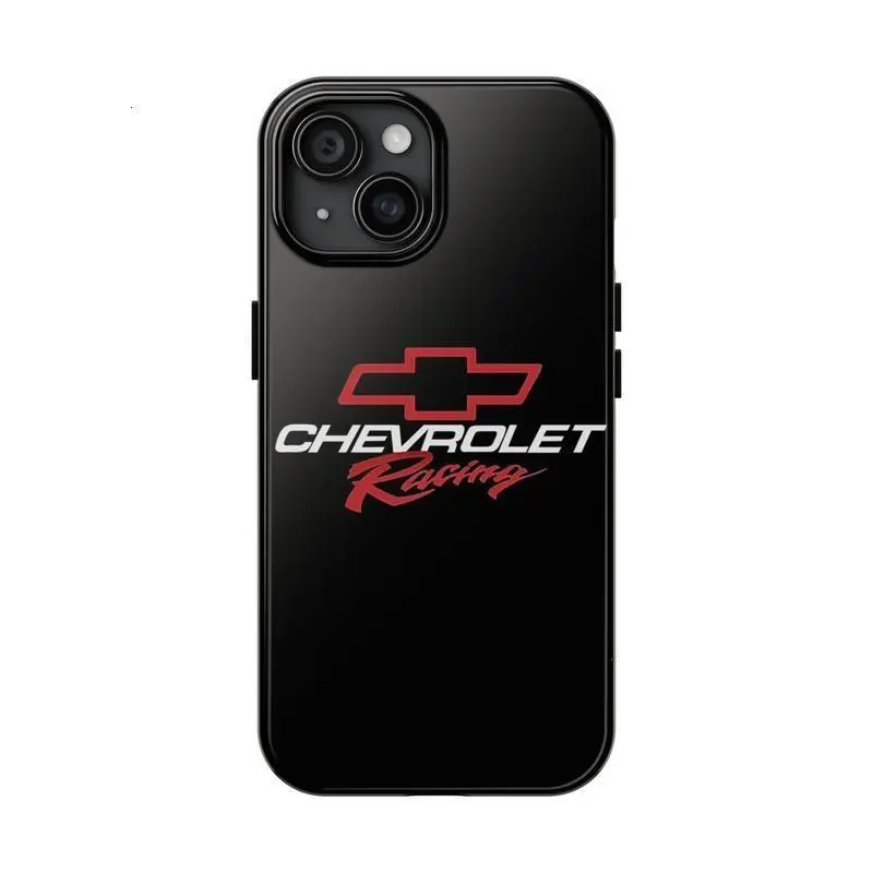 Red Chevrolet Racing Phone Case, Tough Phone Cases Phone Cover Hard Case Tough Anti-Fingerprint For IPhone 17, 16, 15, 14, 13, 12, Pro Max, Pro Plus, and Samsung S25, 24, 23,Safety Case