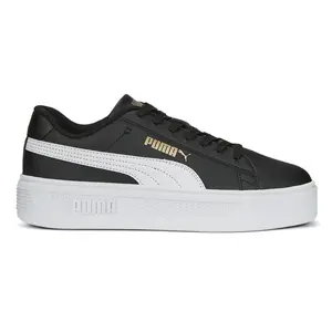 PUMA Womens Smash Platform V3 Sneakers Shoes Casual - Black