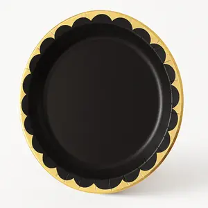 Elegant Black 6.75" Paper Plates