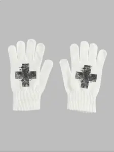 Cross Dark Punk Street Style Accessories, Fun Full and Half Cover Gloves, Warm and Cool Fashion, All Seasons Wear, Slim-Fitting, Winter Gloves