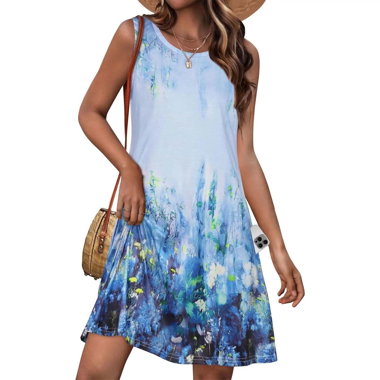 B Blue Floral