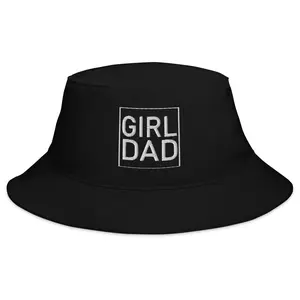 Girl Dad White Print Bucket Hat