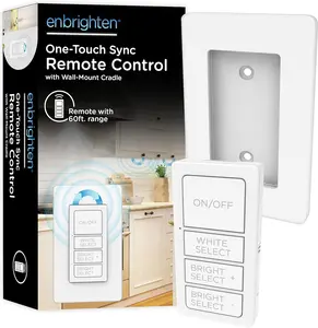 One-Touch Sync Remote Control, Add-on Light Switch for Under Cabinet Lights, Wireless Remote, ON/Off, Dimmable, Color Select Soft White to Bright Daylight, Cabinet Lighting Remote, 81795