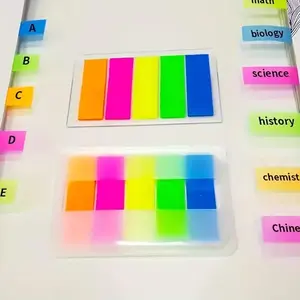 200 Sheets (2 Packs) Morandi Semi-Transparent Sticky Notes, Soft Colors, Transparent Self-Stick Paper, Office School Bullet Journal Planner