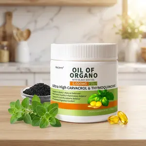 RELIERRE Oregano Oil Softgels 300 Count - High Carvacrol 6000mg + Black Seed Oil | Immune Support & Gut Health