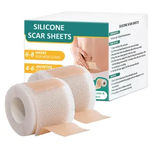 Silicone Scar Sheets Roll – Advanced Medical Grade Silicone Scar Tape for Surgical Scars, C Section, Keloids & Tummy Tuck – Reusable, Cut-to-Fit Scar Removal Strips 1.6"x59” Scar Patches