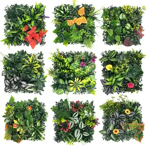 Hot-Selling Artificial Plant Wall Green Plant Wall Artificial Background Wall for Mall Wedding Decoration Milan Lawn Fake Flowers Decorative Fruit fall room decor