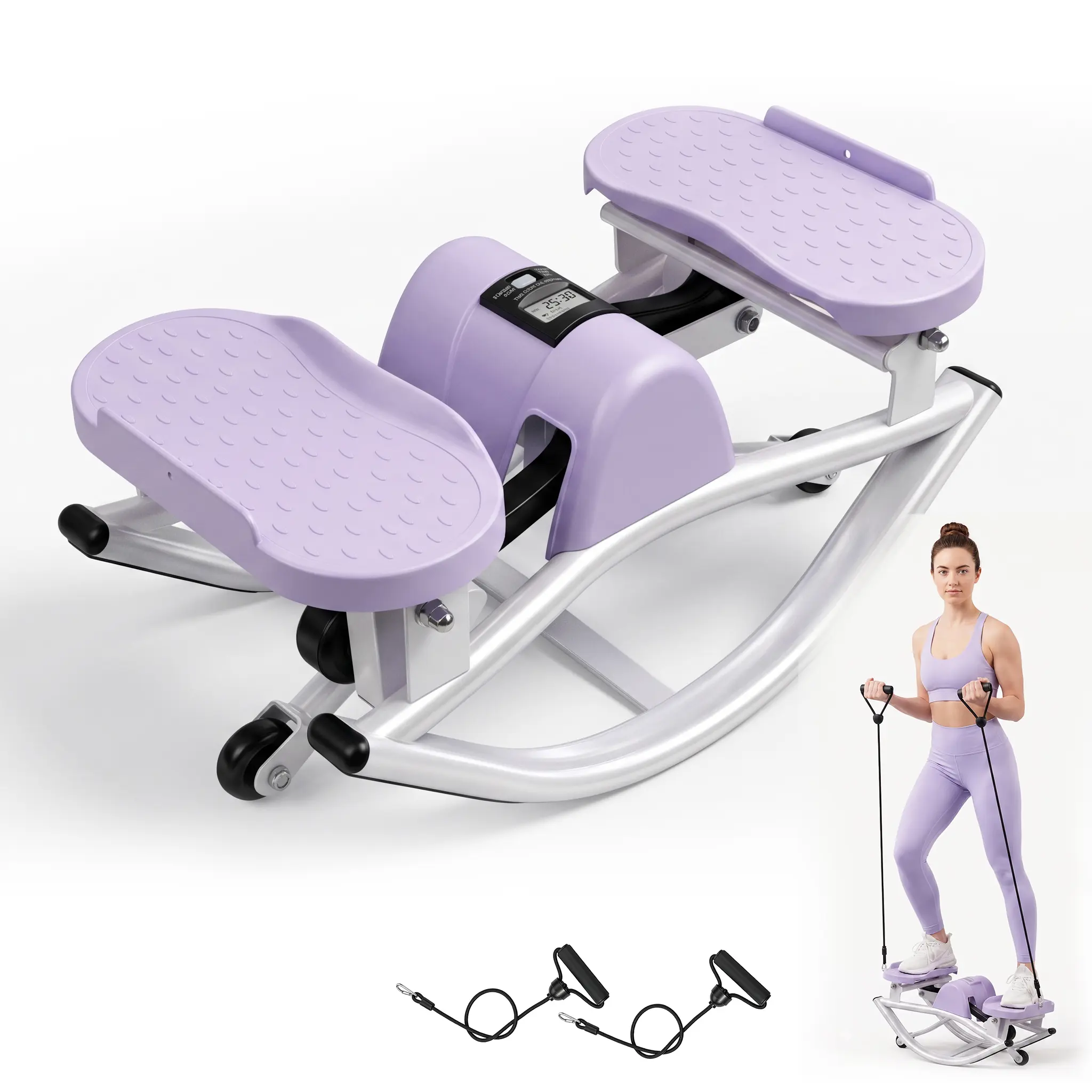 Umay Rocking Stepper Side Sepper Machine for Home Workout, The All-in-One Stepper for Office - 265LB Capacity，Summer wins